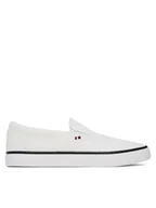Trampki męskie - Tommy Hilfiger Tenisówki Th Hi Vulc Core Low Ii Slipon FM0FM05514 Biały - miniaturka - grafika 1