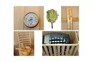 Sauny - Sauna fińska narożna EA2C White z piecem - miniaturka - grafika 1