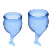 Kosmetyki erotyczne - Satisfyer Satisfyer Feel Secure Menstrual Cup Set Dark Blue - Kubeczki menstruacyjne - miniaturka - grafika 1