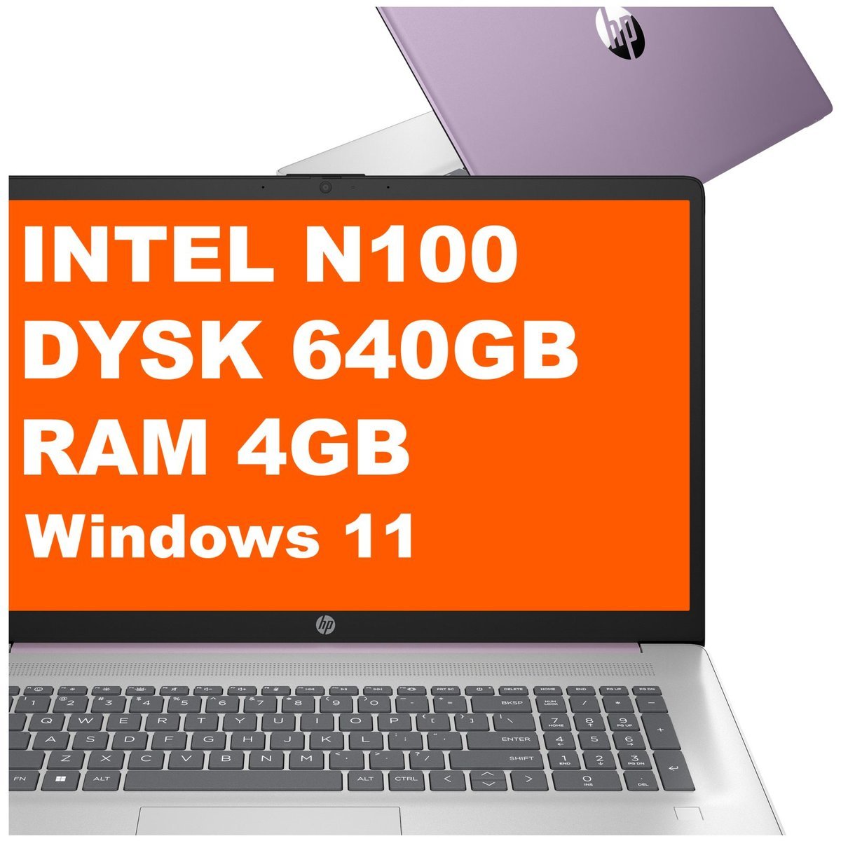 HP 17-cn3143ds / BK1C2UA / Intel N100 / 4GB / 640GB / Intel UHD / HD+ / Dotyk / Win 11 / Fioletowy BK1C2UA_4GB_640GB_W11