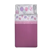 Pościel - PENSIERI DELICATI Komplet pościeli jednoosobowej 100% bawełna, komplet pościeli na łóżko jednoosobowe 90 x 200 cm, z prześcieradłem wierzchnim i 1 poszewką na poduszkę, wyprodukowano we Włoszech, wzór - miniaturka - grafika 1