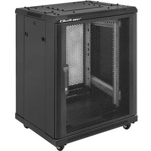 Szafa RACK QOLTEC 19" 15U 54519 600 x 600 mm, Stojąca Czarny 54519 - Szafy rack - miniaturka - grafika 1