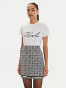 Spódnice - KARL LAGERFELD Spódnica mini 246W1200 Kolorowy Regular Fit - miniaturka - grafika 1