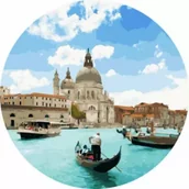 Malowanie po numerach - Twoje Hobby Malowanie po numerach okrągłe - Słoneczna Wenecja - miniaturka - grafika 1