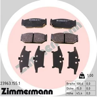 Klocki hamulcowe - komplet ZIMMERMANN 23963.155.1 - Klocki hamulcowe - miniaturka - grafika 1