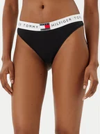 Majtki damskie - Tommy Hilfiger Stringi UW0UW06039 Czarny - miniaturka - grafika 1
