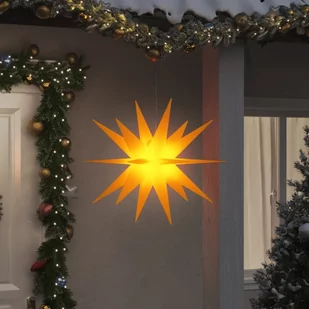 Gwiazda morawska z LED, składana, żółta, 100 cm  Lumarko! - Ozdoby bożonarodzeniowe - miniaturka - grafika 1