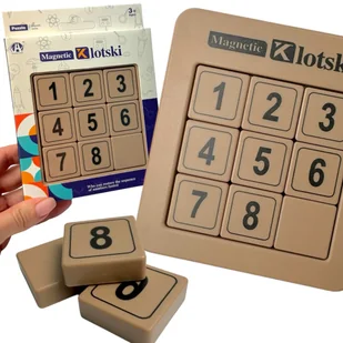 Zabawka Klotski Magnetyczne Cyfry 3x3 Przesuwanka Liczbowa - Zabawki interaktywne dla dzieci - miniaturka - grafika 1