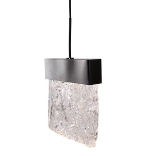 Zwieszana lampa salonowa VETRO P0574D Maxlight LED 4,5W 3000K glamour czarny przezroczysty - Lampy sufitowe - miniaturka - grafika 1