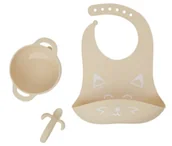 Zestawy naczyń dla dzieci - Zestaw Obiadowy dla Dzieci Silikonowy Beige Babymoov - miniaturka - grafika 1