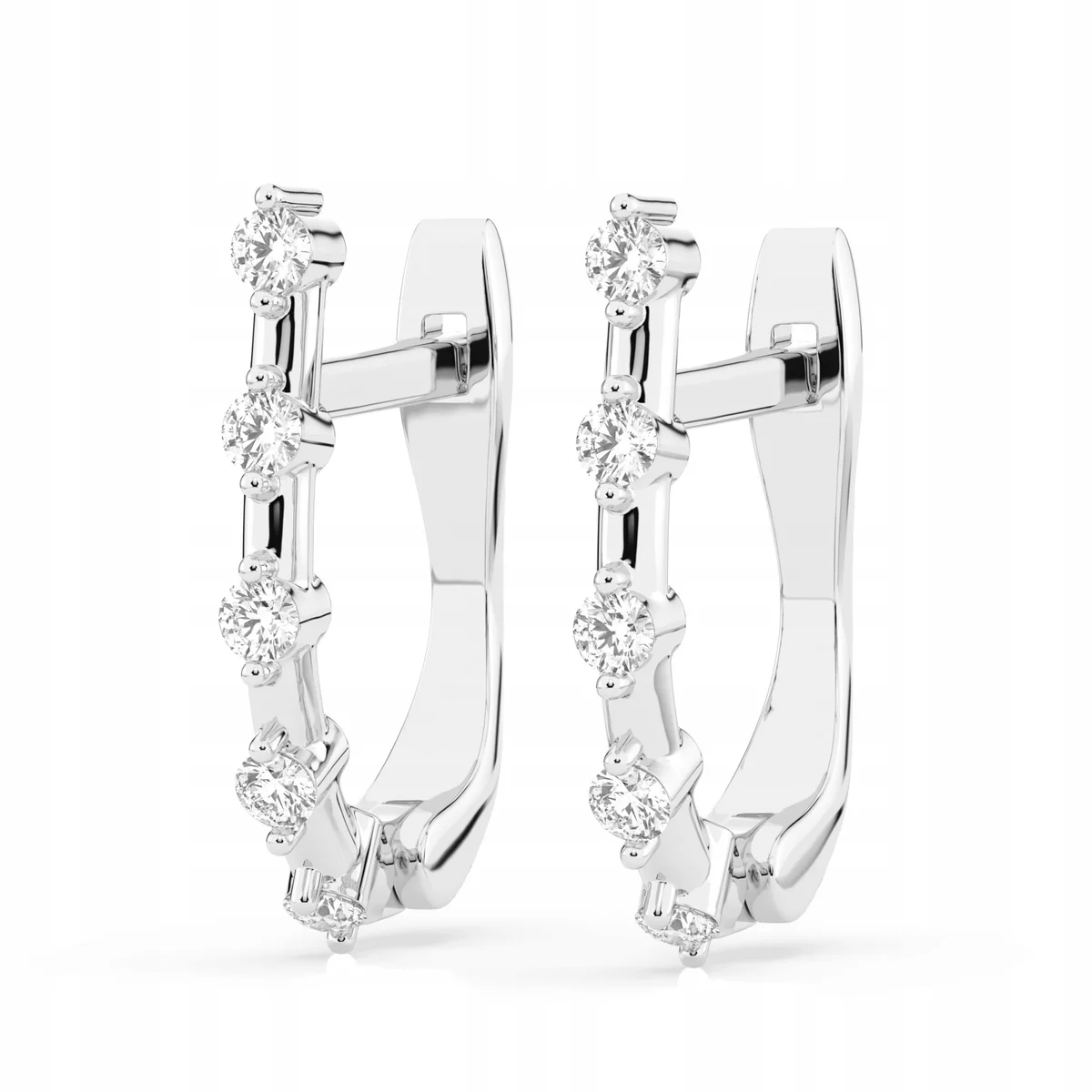 ZŁOTE KOLCZYKI 585 Z DIAMENTAMI BRYLANTAMI 0,2 CT LAB ESSYA