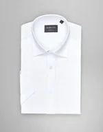 Koszule męskie - Koszula canosa 00548 krótki rękaw biały slim fit - miniaturka - grafika 1