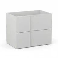 Szafki łazienkowe - Szafka pod umywalkę wpuszczaną EDGE 70 cm biało-szary półmat - miniaturka - grafika 1