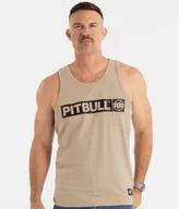 Koszulki męskie - Tank top PIT BULL SLIM FIT HILLTOP beżowy (pale sand)-M - miniaturka - grafika 1