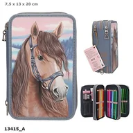 Piórniki - Piórnik 3 komorowy z wyposażeniem Miss Melody 3d 13415a - miniaturka - grafika 1
