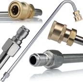 Akcesoria do myjek - Rosfix LANCA DO MYJKI NA SZYBKOZŁĄCZKE 1/4 34CM ZAGIETA U ROSFIX LAVOR PARKSIDE - miniaturka - grafika 1