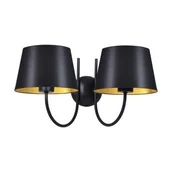 Lampy ścienne - Sasto kinkiet 2-punktowy czarny K-4338 - miniaturka - grafika 1