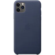 Etui i futerały do telefonów - Skórzane etui APPLE do iPhone 11 Pro Max, nocny błękit - miniaturka - grafika 1