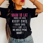 Koszulki i topy damskie - DAMSKA Koszulka na 18 urodziny, KOSZULKA NA OSIEMNASTKĘ DLA koleżanki/dziewczyny - miniaturka - grafika 1
