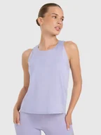 Koszulki sportowe damskie - 4F Top treningowy szybkoschnący damski - niebieski L - miniaturka - grafika 1