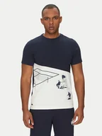 Koszulki męskie - Lacoste T-Shirt TH0031 Granatowy Regular Fit - miniaturka - grafika 1
