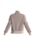 Koszulki sportowe damskie - Damska bluza dresowa rozpinana bez kaptura Guess Britney - brązowa - GUESS - miniaturka - grafika 1