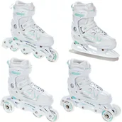 Rolki - Rolki Łyżwy 4w1 Raven Spirit White/Mint 40-43 - miniaturka - grafika 1