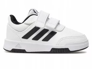 BUTY dziecięce ADIDAS TENSAUR GW1988 eko skóra biało czarne 26,5 - Buty dla dziewczynek - miniaturka - grafika 1