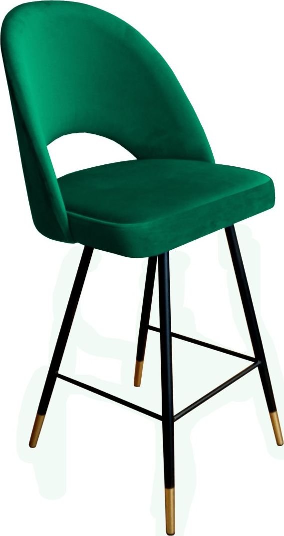 Atos Hoker ISKAR VELVET GOLD zielony z oparciem ATOS