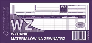 Michalczyk&Prokop WZ WYDANIE MATERIAŁÓW NA ZEWN.1/3 A4 WIELOK.351-8 - Druki akcydensowe - miniaturka - grafika 1