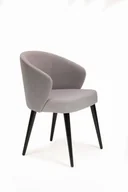 Krzesła - Mirek 5 krzesło tapicerowane szare nogi czarne - miniaturka - grafika 1