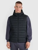 Kurtki męskie - 4F Bezrękawnik puchowy z wypełnieniem syntetycznym męski - czarny 3XL - miniaturka - grafika 1