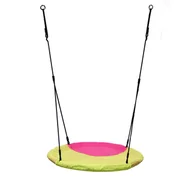 Place zabaw - KBT huśtawka bocianie gniazdo winkoh, purpurowo-limonkowe - miniaturka - grafika 1