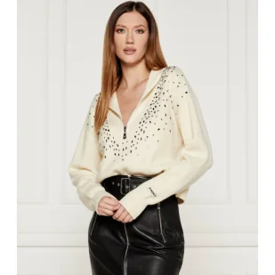 Pinko Sweter BOMBAY | Loose fit | z dodatkiem wełny - Swetry damskie - miniaturka - grafika 1