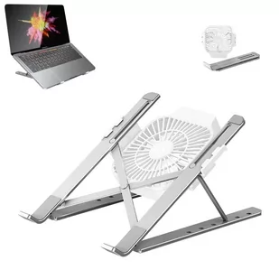 Strado Podstawka składana aluminiowa z wentylatorem chłodzącym pod tablet laptop do 17" F1 (Srebrna) DNLAPTOPFAN.SILVER - Akcesoria do tabletów i e-booków - miniaturka - grafika 1