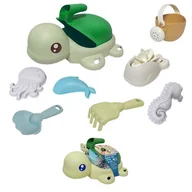 Zabawki do piasku - WOOPIE GREEN  Zestaw 2w1 do Piasku i Wanny Żółwik Zielony 8 el. BIODEGRADOWALNY ORGANICZNY MATERIAŁ - miniaturka - grafika 1