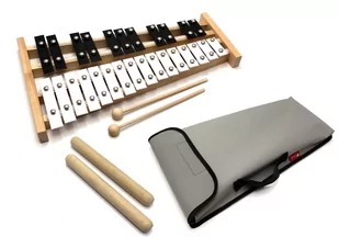 DZWONKI Chromatyczne CYMBAŁKI + POKROWIEC + Klawes szary - Akcesoria do perkusji - miniaturka - grafika 1