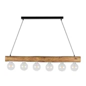 Lampy sufitowe - Spotlight Rustykalna LAMPA wisząca TRABO SIMPLE 69880604 drewniana OPRAWA zwis belka townshend sosna bejcowana czarny 69880604 - miniaturka - grafika 1
