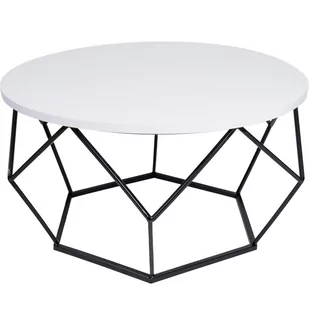 Stolik kawowy Diament, biały, 70,5 cm - Ławy i stoliki kawowe - miniaturka - grafika 1