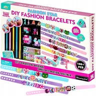 Prace ręczne dla dzieci - Zestaw Do Robienia Bransoletek Opaski Koraliki Naklejki Zawieszki 190 Ele. - miniaturka - grafika 1