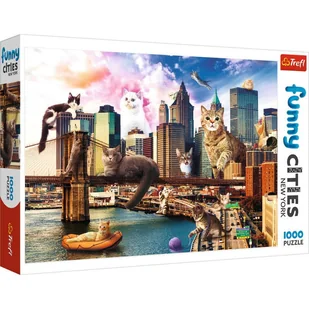 Trefl Puzzle 1000 elementów - Koty w Nowym Jorku 10595 - Puzzle - miniaturka - grafika 2