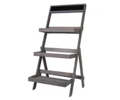 Donice - Drewniana Etażerka Stojak Z Półkami Na Kwiaty 100X52X52 Cm Wykończenie Szare Drewno Sosnowe / Wamar-Sosenka - miniaturka - grafika 1