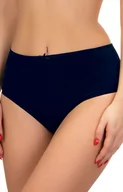 Majtki damskie - Bawełniane figi damskie wysokie granatowe 2-pack L-400MD-04, Kolor granatowy, Rozmiar L, LAMA - Intymna - miniaturka - grafika 1