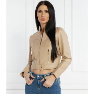 Liu Jo Skórzana kurtka | Cropped Fit - Kurtki damskie - miniaturka - grafika 1