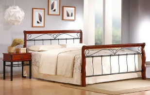 Stylowe łóżko czereśnia antyczna K5-L93 - Łóżka - miniaturka - grafika 1