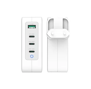 Ładowarka sieciowa j5create 130W GaN USB-C 4-Port Charger - EU (3xUSB-C/ 1xUSB3.0; kolor biały) JUP43130E-EN - Ładowarki do telefonów - miniaturka - grafika 3