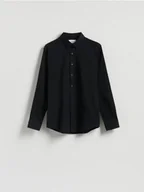 Koszule męskie - Reserved - Bawełniana koszula super slim fit - czarny - miniaturka - grafika 1