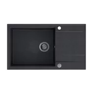Zlewozmywaki - QUADRON Zlew EVAN 136 XL black diamond + syfon INOX - miniaturka - grafika 1