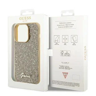 Etui Guess GUHCP14XPMSDGSD Apple iPhone 14 Pro Max hardcase Disco Metal Script złoty/gold - Etui i futerały do telefonów - miniaturka - grafika 9