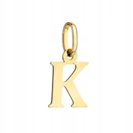 Wisiorki - ZŁOTA MAŁA ZAWIESZKA LITERKA K LITERA K złoto 585 - miniaturka - grafika 1